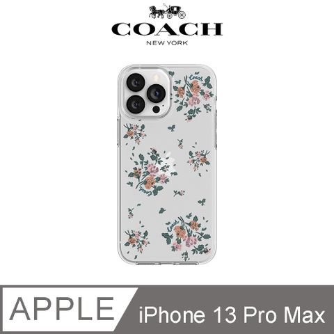 Coach iPhone 13 Pro Max 精品手機防摔保護殼-玫瑰花束
