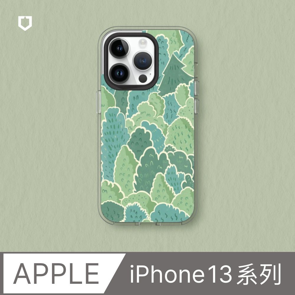 RHINOSHIELD 犀牛盾 iPhone 13系列Clear(MagSafe兼容)透明防摔手機殼獨家設計-靜謐森林