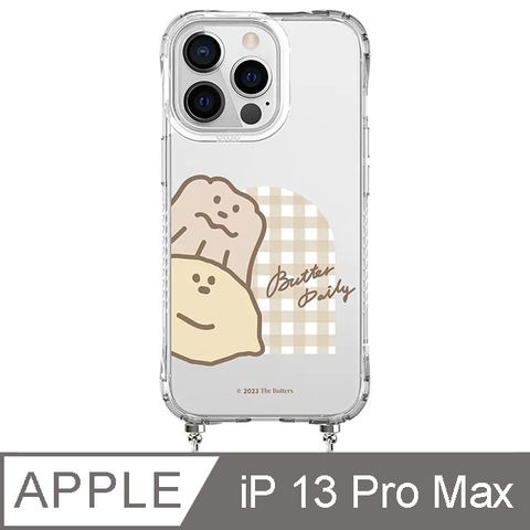 ✪iPhone 13 Pro Max 6.7吋 The Butters 奶油日常抗黃繩掛iPhone手機殼✪