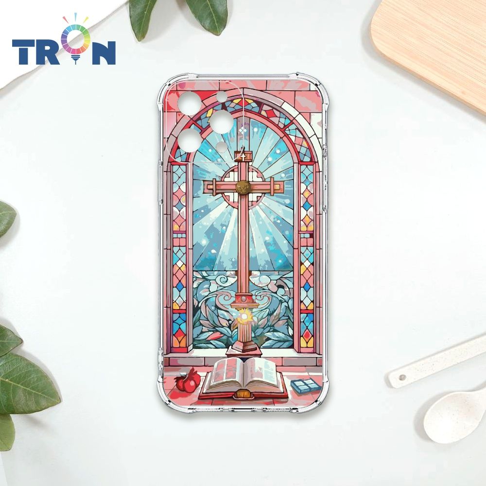  TRON IPhone 13 PRO MAX 十字架彩繪玻璃 四角防摔殼 手機殼
