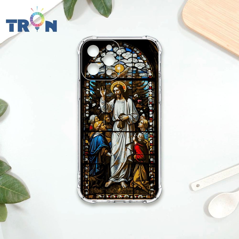  TRON IPhone 13 PRO MAX 耶穌彩繪玻璃 四角防摔殼 手機殼