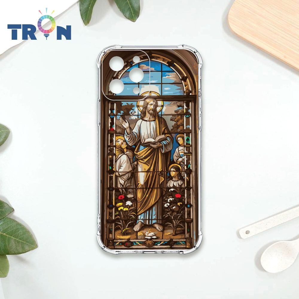  TRON IPhone 13 PRO MAX 耶穌彩繪玻璃 四角防摔殼 手機殼