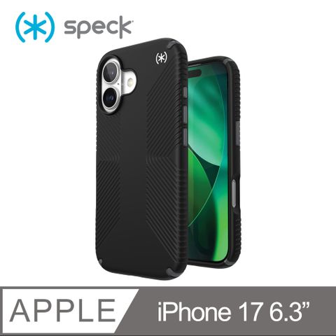 Speck iPhone 17 Presidio2 Grip 防手滑防摔殼 - 黑色