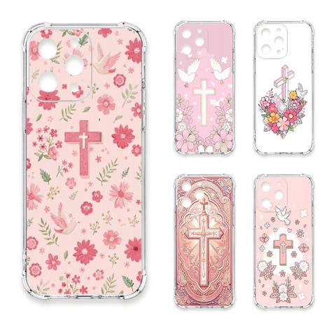 TRON iPhone 17 十字架粉色系 四角防摔 軟殼 手機殼