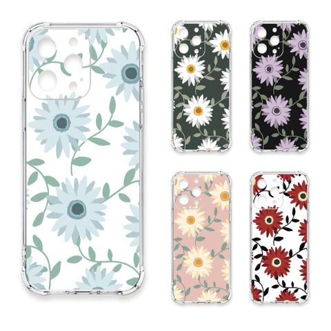 TRON iPhone 17 平塗手繪花C款 四角防摔 軟殼 手機殼