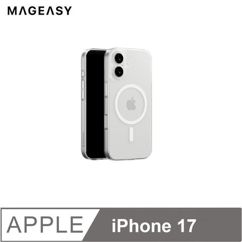 MAGEASY Cryst M iPhone 17 超輕薄不泛黃磁吸透明殼(支援MagSafe)