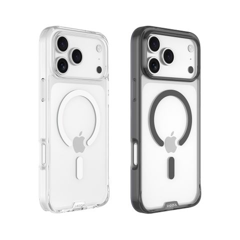 HODA iPhone 系列 MagSafe 晶石鋼化玻璃軍規防摔保護殼