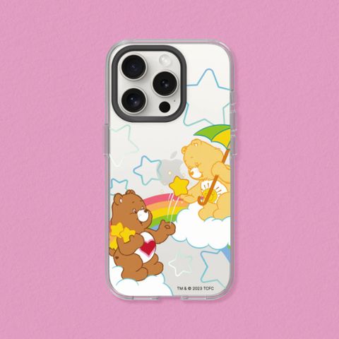 【犀牛盾】iPhone 14系列Clear透明防摔手機殼｜Care Bears系列-熊滿星空