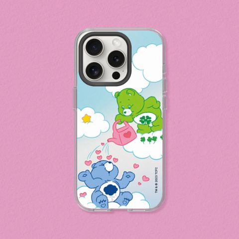 【犀牛盾】iPhone 14系列Clear透明防摔手機殼｜Care Bears系列-雨愛灌溉