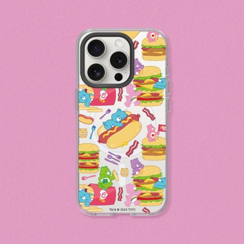 【犀牛盾】iPhone 13系列Clear(MagSafe 兼容)透明防摔手機殼｜Care Bears系列-美食派對