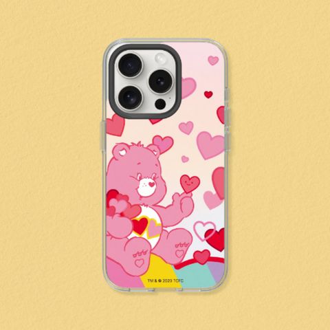 【犀牛盾】iPhone 13系列Clear(MagSafe 兼容)透明防摔手機殼｜Care Bears系列-愛心滿天