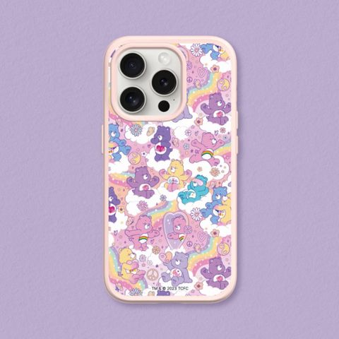 【犀牛盾】iPhone 12系列SolidSuit防摔背蓋手機殼｜Care Bears系列-粉紫樂園(多色可選)