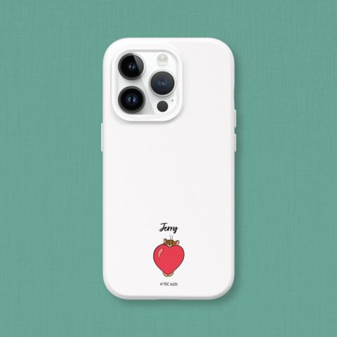 【犀牛盾】iPhone 12系列SolidSuit背蓋手機殼｜湯姆貓與傑利鼠系列-貼紙系列-愛心傑利鼠(多色可選)