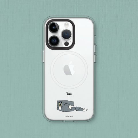 RHINOSHIELD 犀牛盾 iPhone 12系列Clear(MagSafe 兼容)透明防摔手機殼湯姆貓與傑利鼠-貼紙系列-方塊湯姆貓