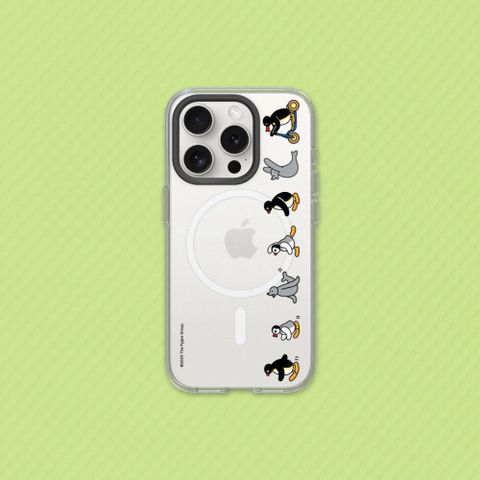 RHINOSHIELD 犀牛盾 iPhone 15系列Clear(MagSafe 兼容)透明手機殼Pingu企鵝家族系列-出發吧