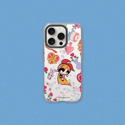 【犀牛盾】iPhone 15系列Clear透明防摔手機殼｜飛天小女警系列-花花
