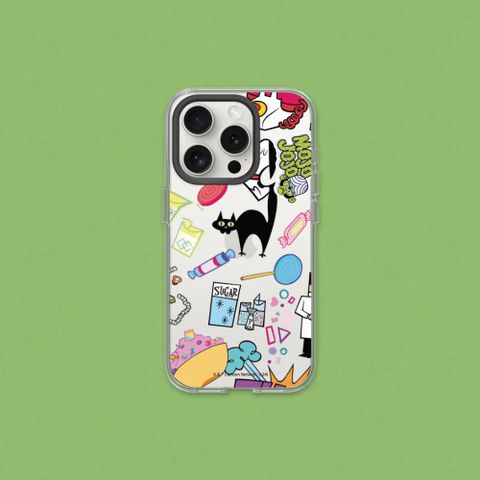 【犀牛盾】iPhone 16系列Clear透明防摔手機殼｜飛天小女警系列-貼紙款