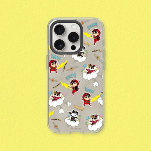 【犀牛盾】iPhone 12系列Clear透明防摔手機殼｜蠟筆小新X超級戰隊-一起戰鬥吧