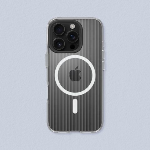 iPhone 16系列Clear(MagSafe兼容)透明防摔手機殼-相機鍵按鈕版｜獨家設計玻璃紋理-長虹玻璃