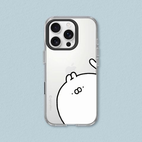 【犀牛盾】iPhone 15系列Clear(MagSafe兼容)透明防摔手機殼｜醜白兔系列-大臉經典款