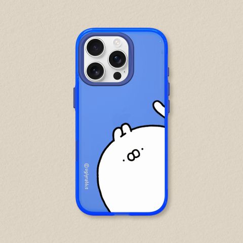 【犀牛盾】iPhone 16系列JellyTint透明防摔手機殼-相機鍵按鈕版-醜白兔-大臉經典款(多色可選)