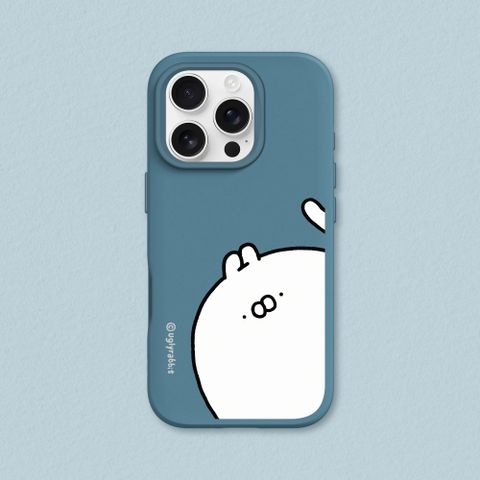 【犀牛盾】iPhone 15系列SolidSuit防摔背蓋手機殼-醜白兔系列-大臉經典款(多色可選)