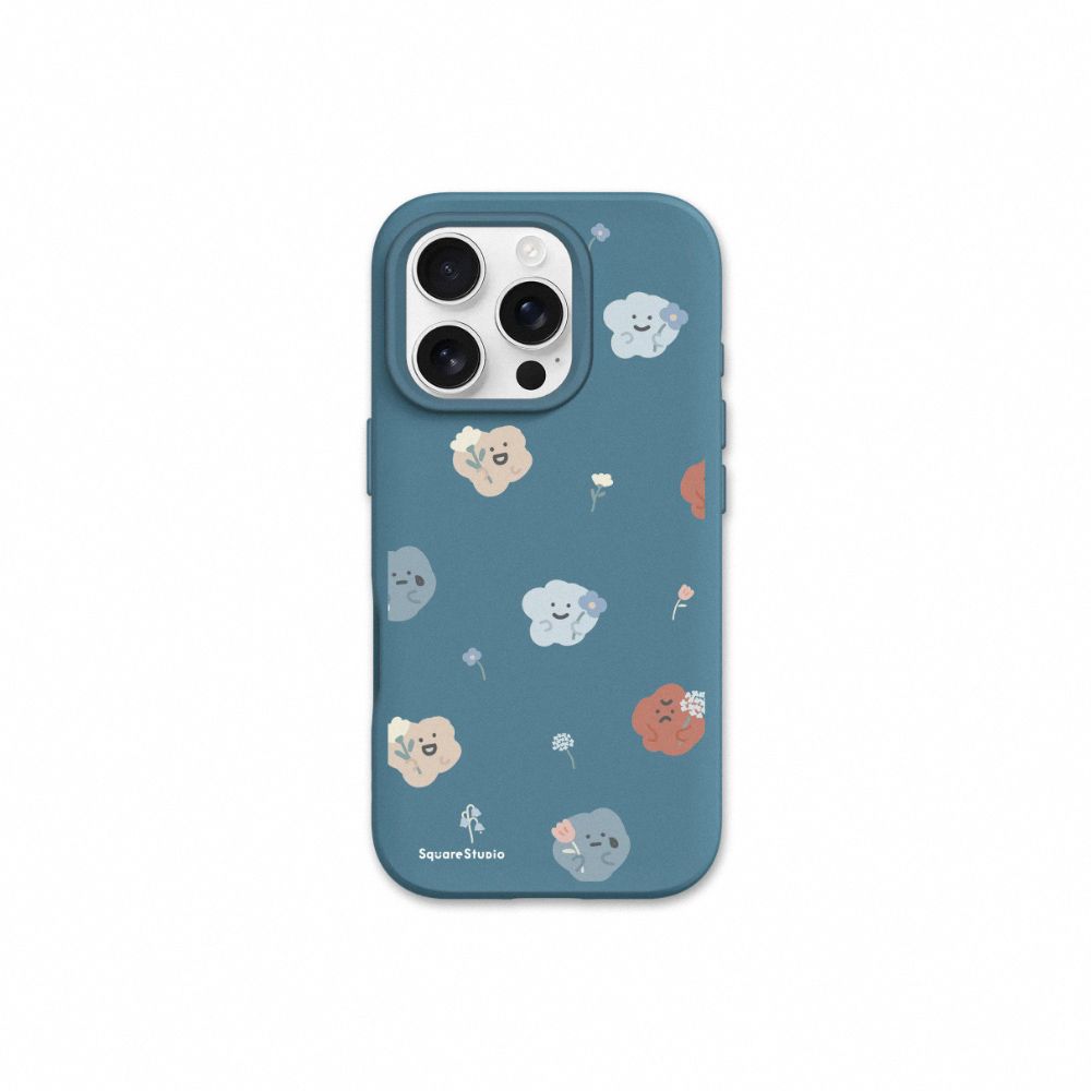 RHINOSHIELD 犀牛盾 iPhone 14/Plus/Pro/Pro Max SolidSuit(MagSafe兼容)防摔背蓋手機殼｜方坊系列-小花喜怒哀樂