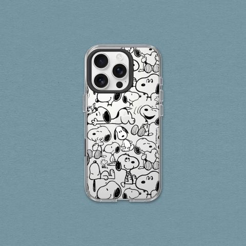 【犀牛盾】iPhone 16系列Clear透明防摔手機殼-相機鍵按鈕版｜Snoopy史努比系列-找我嗎？