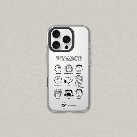 【犀牛盾】iPhone 14系列Clear透明防摔手機殼｜Snoopy史努比系列-75週年-經典九宮格