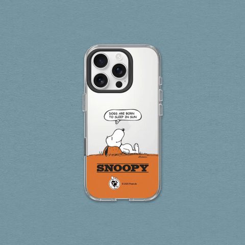 【犀牛盾】iPhone 14系列Clear透明防摔手機殼｜Snoopy史努比系列-75週年-休息一下