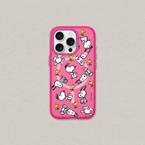 【犀牛盾】iPhone 13 JellyTint(MagSafe兼容)透明防摔手機殼｜Snoopy史努比-滿天飛