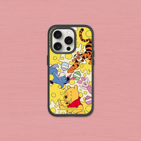 【犀牛盾】iPhone 16系列SolidX(MagSafe兼容)強化吸震緩衝防摔手機殼｜小熊維尼系列-蜂蜜狂歡派對