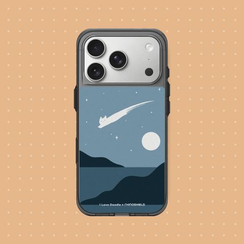 【犀牛盾】iPhone 17系列 Clear 抗黃化透明防摔手機殼｜ilovedoodle系列-貓咪流星