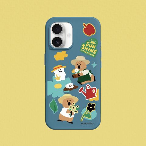 【犀牛盾】iPhone 17系列 SolidX MagSafe兼容 緩衝防摔磁吸手機殼｜DINOTAENG-棉花糖小鎮的陽光-貼紙款