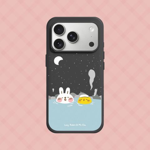 【犀牛盾】iPhone 17系列 SolidX MagSafe兼容 強化吸震緩衝防摔磁吸手機殼｜懶散兔與啾先生系列-泡溫泉