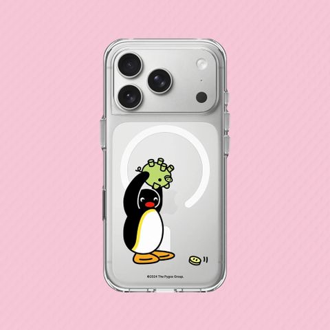 【犀牛盾】iPhone 17系列 Clear MagSafe兼容 透明防摔磁吸手機殼｜Pingu企鵝家族-Pingu-月底了嗎？