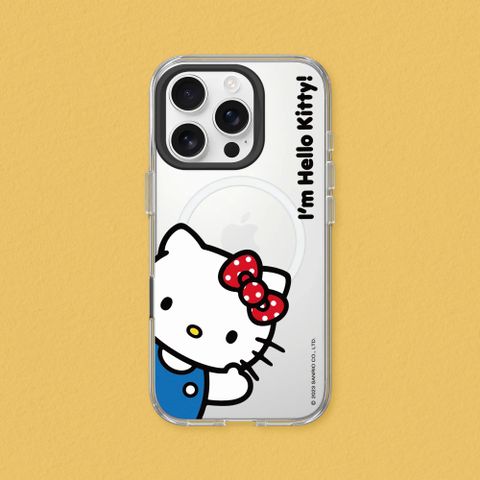【犀牛盾】iPhone 16系列 Clear MagSafe兼容 透明防摔磁吸手機殼｜Hello Kitty-Im Hello Kitty!