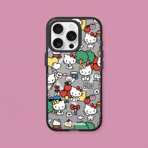 【犀牛盾】iPhone 16系列 Clear MagSafe兼容 透明防摔磁吸手機殼｜Hello Kitty-Hello Kitty&Mimmy