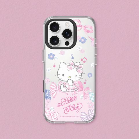 【犀牛盾】iPhone 16系列 Clear 抗黃化透明防摔手機殼｜Hello Kitty系列-夢幻蝴蝶結