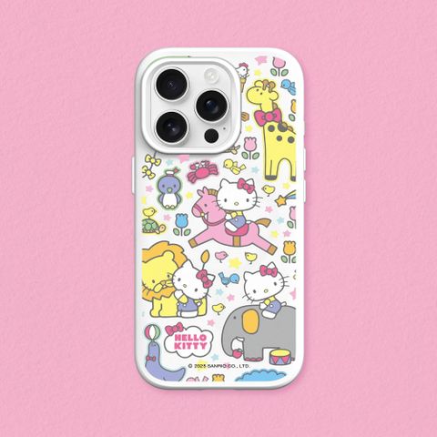 【犀牛盾】iPhone 16系列 SolidX MagSafe兼容 吸震緩衝防摔磁吸手機殼｜Hello Kitty-樂遊動物園