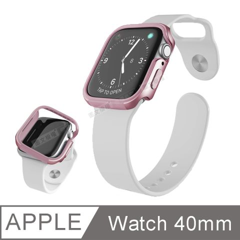 刀鋒Edge系列Apple Watch Series 6/SE (40mm)鋁合金雙料保護殼 保護邊框(玫瑰金)