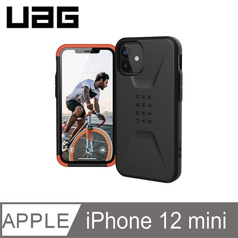 UAG iPhone 12 mini 耐衝擊簡約保護殼-黑