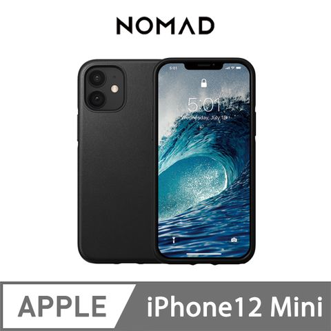 NOMAD 【美國】HORWEEN iPhone 12 Mini 經典皮革防摔保護殼-黑百年工藝經典傳奇