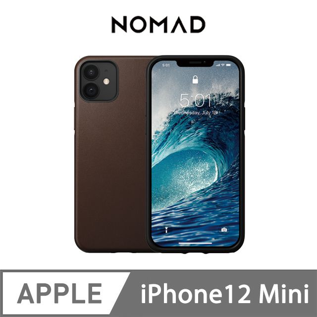 NOMAD 【美國】HORWEEN iPhone 12 Mini經典皮革防摔保護殼-棕百年工藝經典傳奇