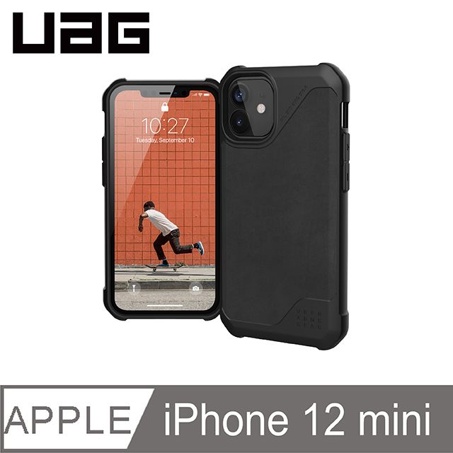 UAG  iPhone 12 mini 耐衝擊保護殼-皮革黑