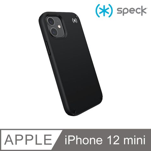 Speck Presidio2 Pro iPhone 12 mini 黑色抗菌柔觸感防摔殼(4米防摔)