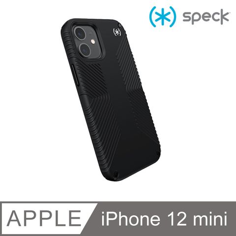 Speck Presidio2 Grip iPhone 12 mini 黑色抗菌防手滑防摔殼(4米防摔)