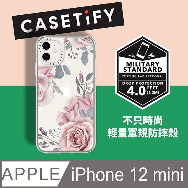 Casetify  iPhone 12 mini 輕量耐衝擊保護殼-東方玫瑰