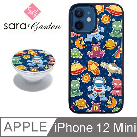 【Sara Garden】iPhone 12 Mini 手機殼 i12 Mini 保護殼 5.4吋 防摔殼 氣囊手機支架 光盾 可愛外星人