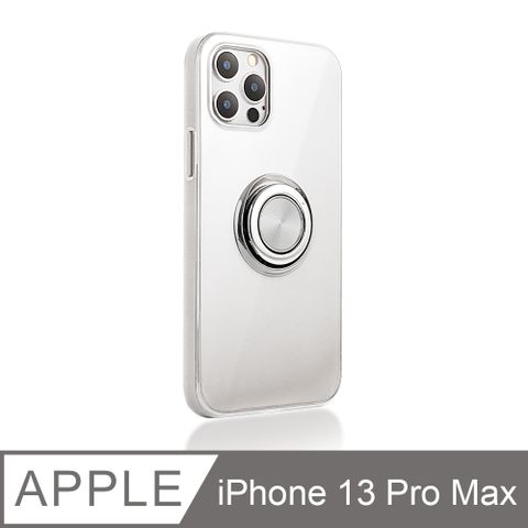 《指環支架空壓殼》iPhone 13 Pro Max 手機殼 i13 Pro Max 保護殼 磁吸式 軟殼(透明)支架360°自由調整